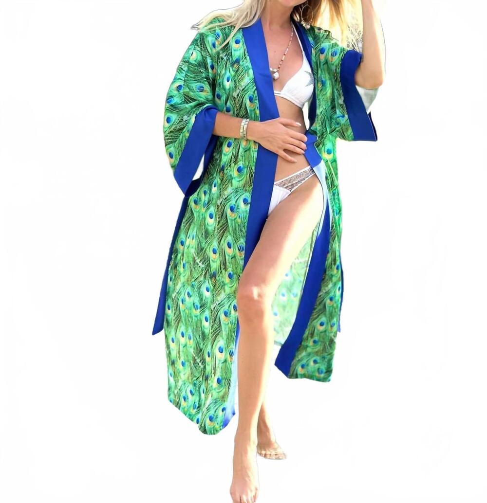NEW PAREO AND JULIET classic long wrap tunic coverup in zanzibar